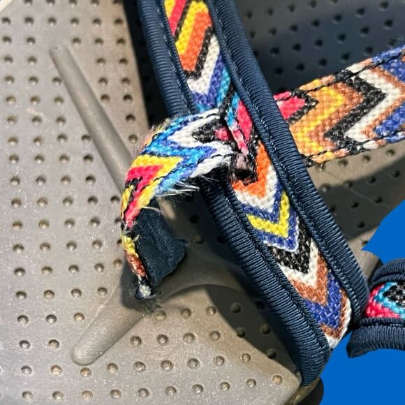 Skechers Reggae Blue Red Yellow Rasta Vegan Strap Sport Sandal 10 - Picture 4 of 7